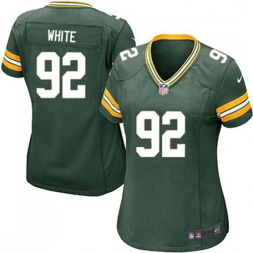 Women Green Bay Packers 92 White Green Nike Limited Player NFL Jerseys
